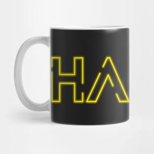 Happy Yellow Neon Sign Mug